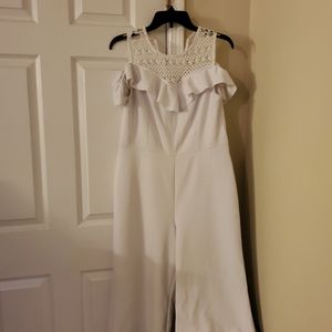 NY AND CO white jump suit